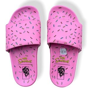 Sprinkle Pink Donut Slides Simpsons x Vans collab